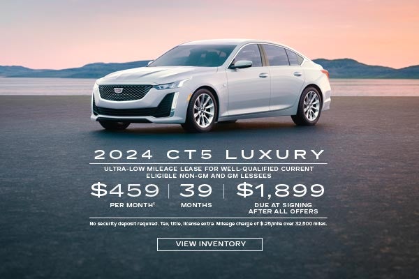 2024 CT5 Luxury. Ultra-low mileage lease for well-qualified current eligible Non-GM and GM Lessee...
